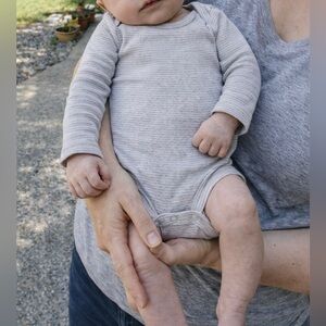 Carter's Gray Striped Bodysuit